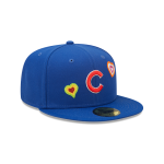 GORRA NEW ERA CAP CHICAGO CUBS MLB CHAIN STITCH HEART 59FIFTY CERRADA en STOCK