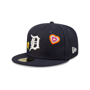 GORRA NEW ERA CAP DETROIT TIGERS MLB CHAIN STITCH HEART 59FIFTY CERRADA en STOCK