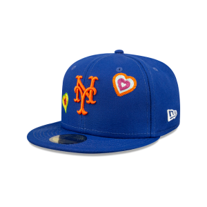 GORRA NEW ERA CAP NEW YORK METS MLB CHAIN STITCH HEART 59FIFTY CERRADA en STOCK