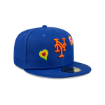 GORRA NEW ERA CAP NEW YORK METS MLB CHAIN STITCH HEART 59FIFTY CERRADA en STOCK