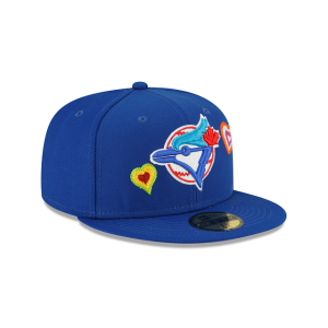 GORRA NEW ERA CAP TORONTO BLUE JAYS MLB CHAIN STITCH HEART 59FIFTY CERRADA en STOCK