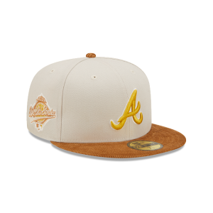 GORRA NEW ERA CAP ATLANTA BRAVES MLB CORDUROY VISOR 59FIFTY CERRADA en STOCK