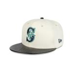 GORRA NEW ERA CAP SEATTLE MARINERS MLB LEATHER VISOR 59FIFTY CERRADA en STOCK