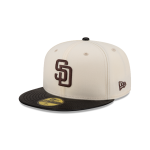 GORRA NEW ERA CAP SAN DIEGO PADRES MLB LEATHER VISOR 59FIFTY CERRADA en STOCK