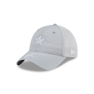 GORRA NEW ERA CAP DALLAS COWBOYS NFL GLITTER MESH 9TWENTY STRAPBACK PARA MUJER GRIS en STOCK