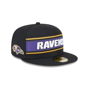 GORRA NEW ERA CAP BALTIMORE RAVENS NFL SIDELINE BLACK 2024 59FIFTY CERRADA en STOCK