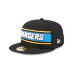 GORRA NEW ERA CAP LOS ANGELES CHARGERS NFL SIDELINE BLACK 2024 59FIFTY CERRADA en STOCK