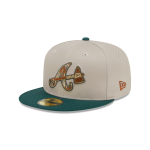 GORRA NEW ERA CAP ATLANTA BRAVES MLB TREE BARK FILL 59FIFTY CERRADA en STOCK