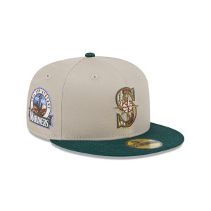GORRA NEW ERA CAP SEATTLE MARINERS MLB TREE BARK FILL 59FIFTY CERRADA en STOCK