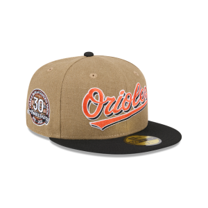 GORRA NEW ERA CAP BALTIMORE ORIOLES MLB CANVAS CROWN 59FIFTY CERRADA en STOCK