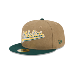 GORRA NEW ERA CAP OAKLAND ATHLETICS MLB CANVAS CROWN 59FIFTY CERRADA en STOCK