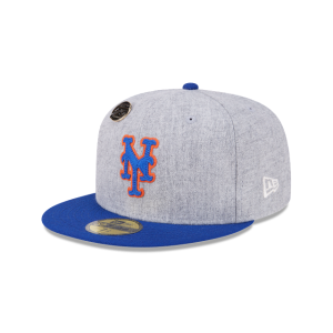 GORRA NEW ERA CAP NEW YORK METS MLB 70TH ANNIVERSARY 59FIFTY DAY CERRADA GRAY en STOCK