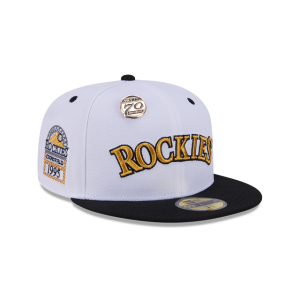GORRA NEW ERA CAP COLORADO ROCKIES MLB 70TH ANNIVERSARY 59FIFTY DAY CERRADA en STOCK