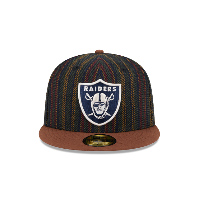 GORRA NEW ERA CAP LAS VEGAS RAIDERS NFL VINTAGE HERRINGBONE 59FIFTY CERRADA en STOCK