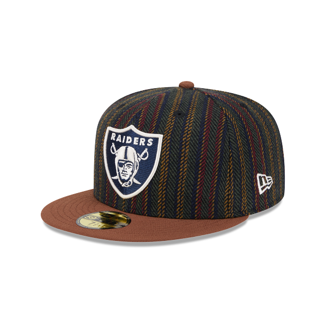GORRA NEW ERA CAP LAS VEGAS RAIDERS NFL VINTAGE HERRINGBONE 59FIFTY CERRADA en STOCK