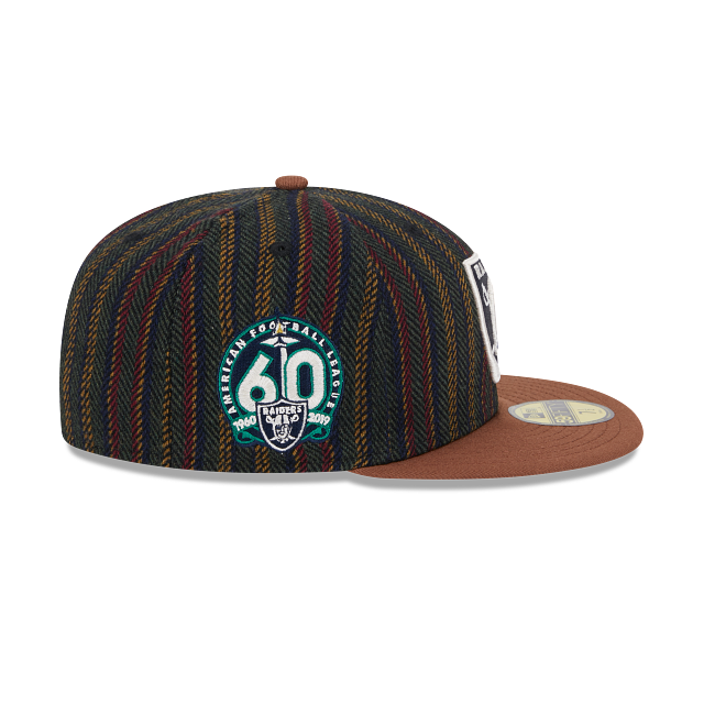 GORRA NEW ERA CAP LAS VEGAS RAIDERS NFL VINTAGE HERRINGBONE 59FIFTY CERRADA en STOCK