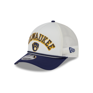 GORRA NEW ERA CAP MILWAUKEE BREWERS MLB CHROME ARCH 9FORTY M-CROWN AF TRUCKER SNAPBACK en STOCK