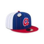 GORRA NEW ERA CAP ATLANTA BRAVES MLB PINSTRIPE LEAGUE PIN 59FIFTY CERRADA en STOCK