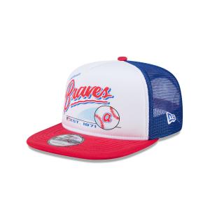 GORRA NEW ERA CAP ATLANTA BRAVES MLB RETRO SCRIPT 9FIFTY AF TRUCKER SNAPBACK en STOCK