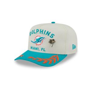 GORRA NEW ERA CAP MIAMI DOLPHINS NFL DRAFT 2025 59FIFTY AF CERRADA BLANCA en STOCK