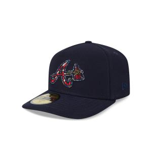 GORRA NEW ERA CAP ATLANTA BRAVES MLB STAINED GLASS 59FIFTY AF CERRADA en STOCK