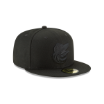 GORRA NEW ERA CAP BALTIMORE ORIOLES MLB BLACK ON BLACK 59FIFTY CERRADA en STOCK