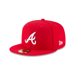 GORRA NEW ERA CAP ATLANTA BRAVES MLB CLASSICS 59FIFTY CERRADA ROJA en STOCK