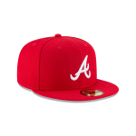 GORRA NEW ERA CAP ATLANTA BRAVES MLB CLASSICS 59FIFTY CERRADA ROJA en STOCK