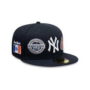 GORRA NEW ERA CAP NEW YORK YANKEES MLB MANY PATCHES 59FIFTY CERRADA en STOCK