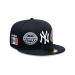 GORRA NEW ERA CAP NEW YORK YANKEES MLB MANY PATCHES 59FIFTY CERRADA en STOCK