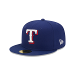 GORRA NEW ERA CAP TEXAS RANGERS MLB SIDEPATCH 59FIFTY CERRADA AZUL en STOCK