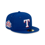 GORRA NEW ERA CAP TEXAS RANGERS MLB SIDEPATCH 59FIFTY CERRADA AZUL en STOCK