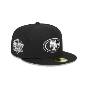GORRA NEW ERA CAP SAN FRANCISCO 49ERS NFL SIDEPATCH 59FIFTY CERRADA NEGRA en STOCK