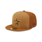 GORRA NEW ERA CAP HOUSTON ASTROS MLB TRI-TONE BROWN 59FIFTY CERRADA en STOCK