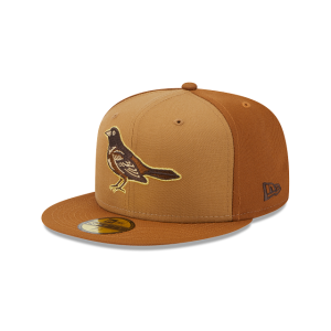 GORRA NEW ERA CAP BALTIMORE ORIOLES MLB TRI-TONE BROWN 59FIFTY CERRADA en STOCK