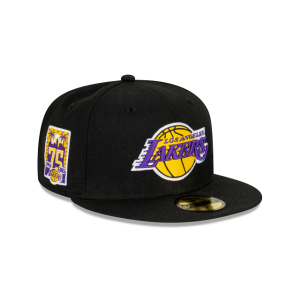 GORRA NEW ERA CAP LOS ANGELES LAKERS NBA SIDE PATCH 59FIFTY CERRADA en STOCK