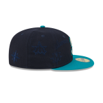 GORRA NEW ERA CAP SEATTLE MARINERS MLB MULTI LOGO 59FIFTY CERRADA en STOCK