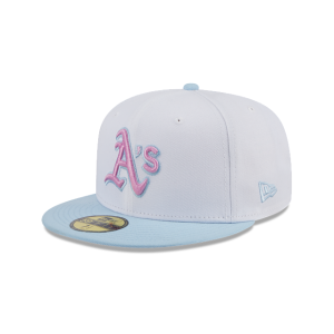 GORRA NEW ERA CAP OAKLAND ATHLETICS MLB COLOR PACK 59FIFTY CERRADA BLANCA en STOCK