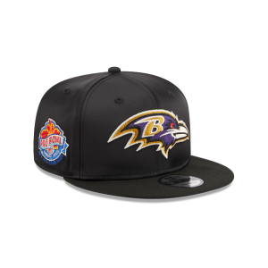 GORRA NEW ERA CAP BALTIMORE RAVENS NFL SATIN BLACK 9FIFTY SNAPBACK en STOCK