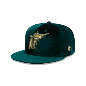 GORRA NEW ERA CAP MIAMI MARLINS MLB VINTAGE VELVET 59FIFTY CERRADA en STOCK