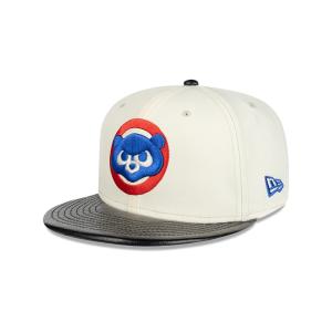 GORRA NEW ERA CAP CHICAGO CUBS MLB LEATHER VISOR 59FIFTY CERRADA en STOCK