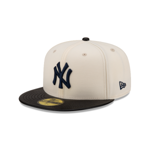 GORRA NEW ERA CAP NEW YORK YANKEES MLB LEATHER VISOR 59FIFTY CERRADA en STOCK