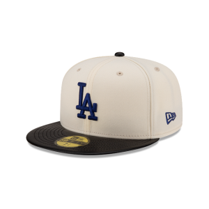 GORRA NEW ERA CAP LOS ANGELES DODGERS MLB LEATHER VISOR 59FIFTY CERRADA en STOCK