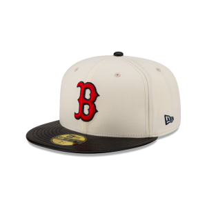 GORRA NEW ERA CAP BOSTON RED SOX MLB LEATHER VISOR 59FIFTY CERRADA en STOCK