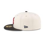 GORRA NEW ERA CAP ATLANTA BRAVES MLB LEATHER VISOR 59FIFTY CERRADA en STOCK