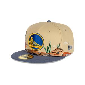 GORRA NEW ERA CAP GOLDEN STATE WARRIORS NBA TEAM LANDSCAPE 59FIFTY CERRADA en STOCK