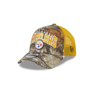 GORRA NEW ERA CAP PITTSBURGH STEELERS NFL TRUCKER CAMO 9FORTY AF SNAPBACK en STOCK