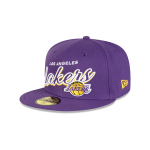GORRA NEW ERA CAP LOS ANGELES LAKERS NBA SCRIPT SIDED 59FIFTY CERRADA en STOCK