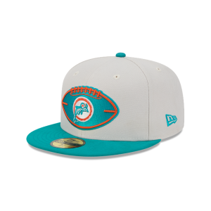 GORRA NEW ERA CAP MIAMI DOLPHINS NFL SIDELINE HISTORIC 2024 59FIFTY CERRADA en STOCK