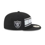GORRA NEW ERA CAP LAS VEGAS RAIDERS NFL SIDELINE BLACK 2024 59FIFTY CERRADA en STOCK